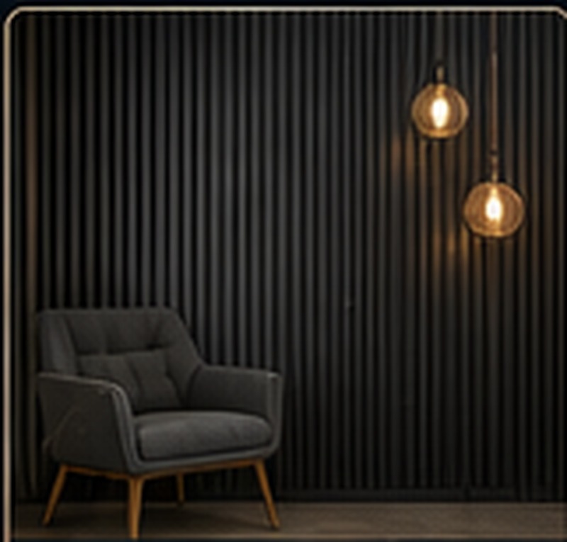 Charcoal Fluted Panels